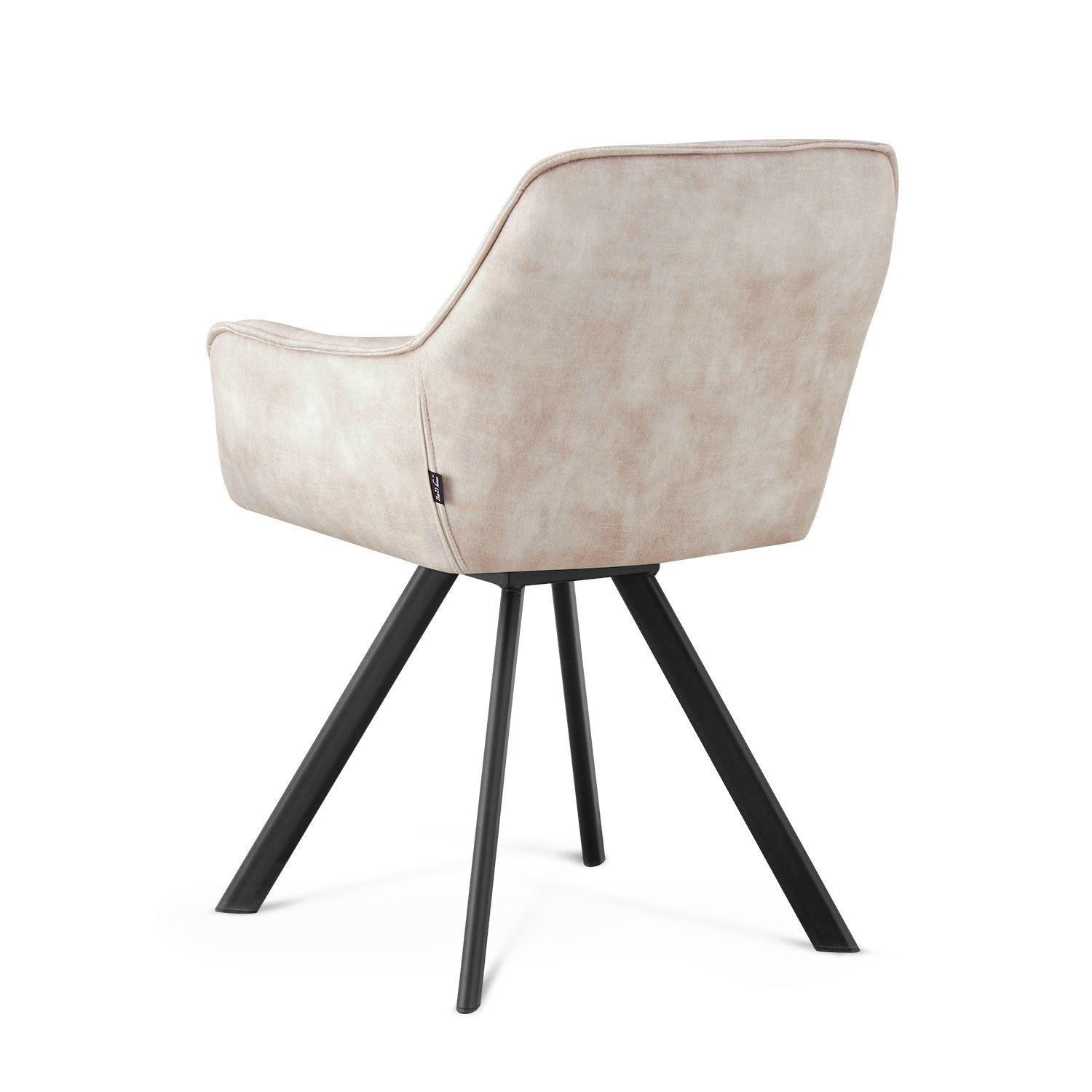 Drehstuhl DIETER 2er Set – Drehbarer Polsterstuhl mit Knopfsteppung & Metallgestell  | B&D home