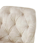 Drehstuhl DIETER 2er Set – Drehbarer Polsterstuhl mit Knopfsteppung & Metallgestell  | B&D home