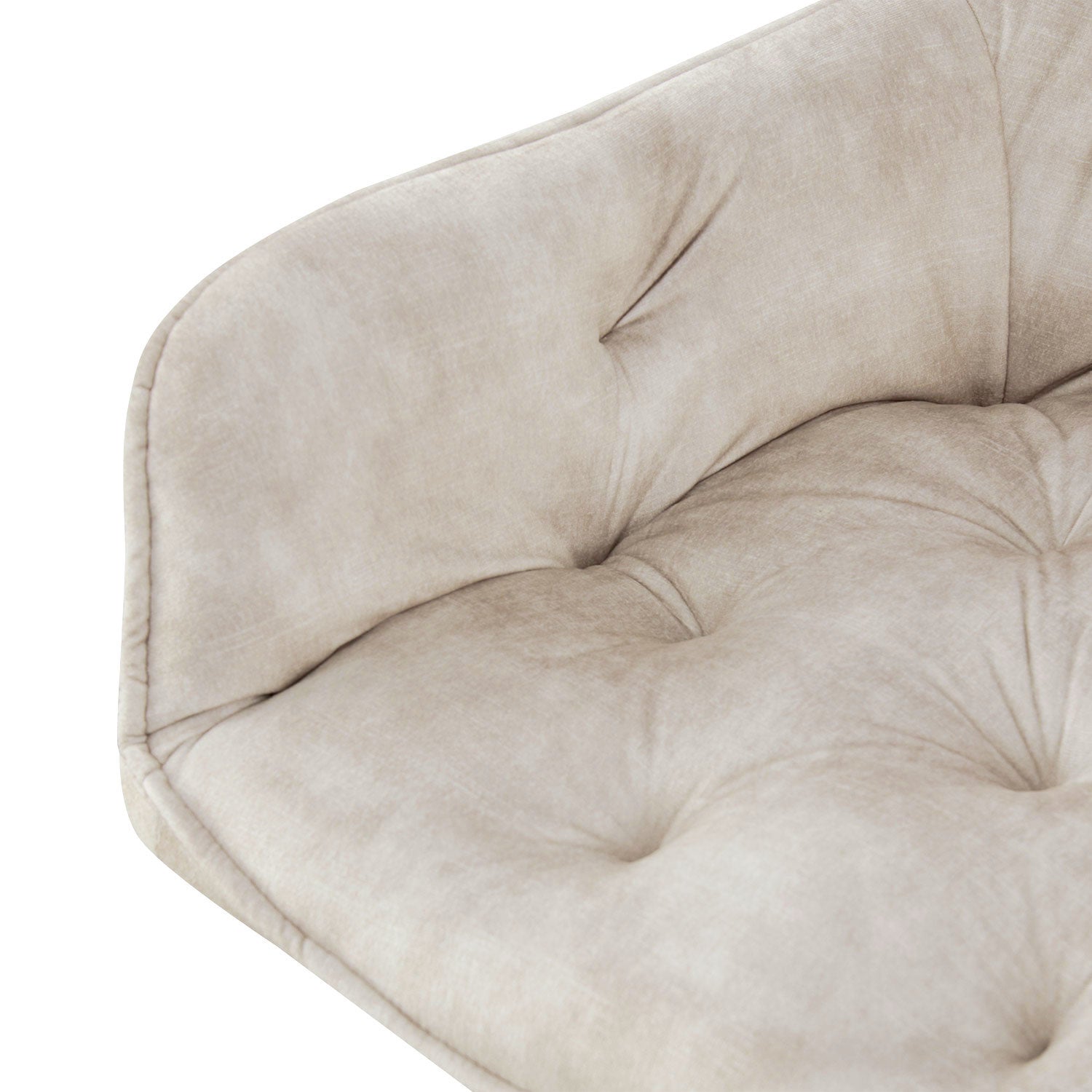 Drehstuhl DIETER 2er Set – Drehbarer Polsterstuhl mit Knopfsteppung & Metallgestell  | B&D home