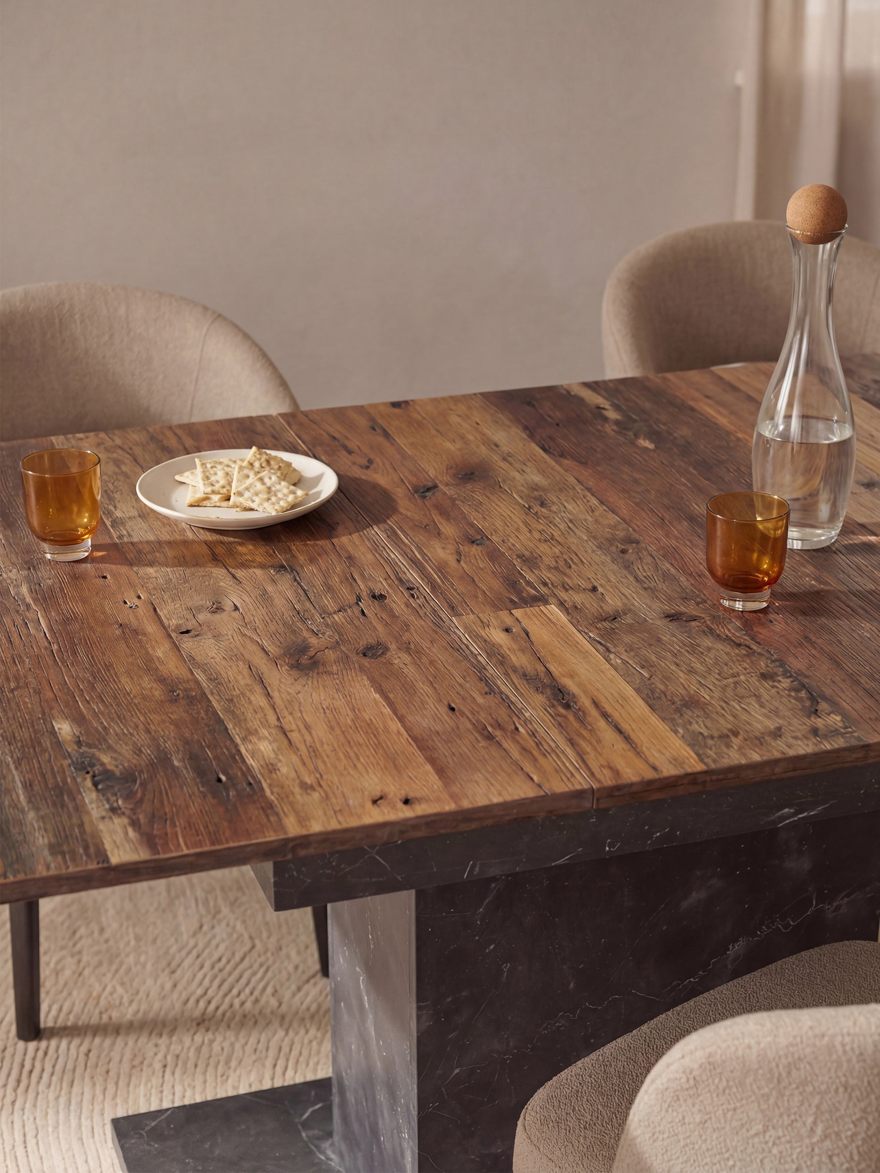 Esstisch MARA – Ausziehbarer Tisch mit & Metallgestell