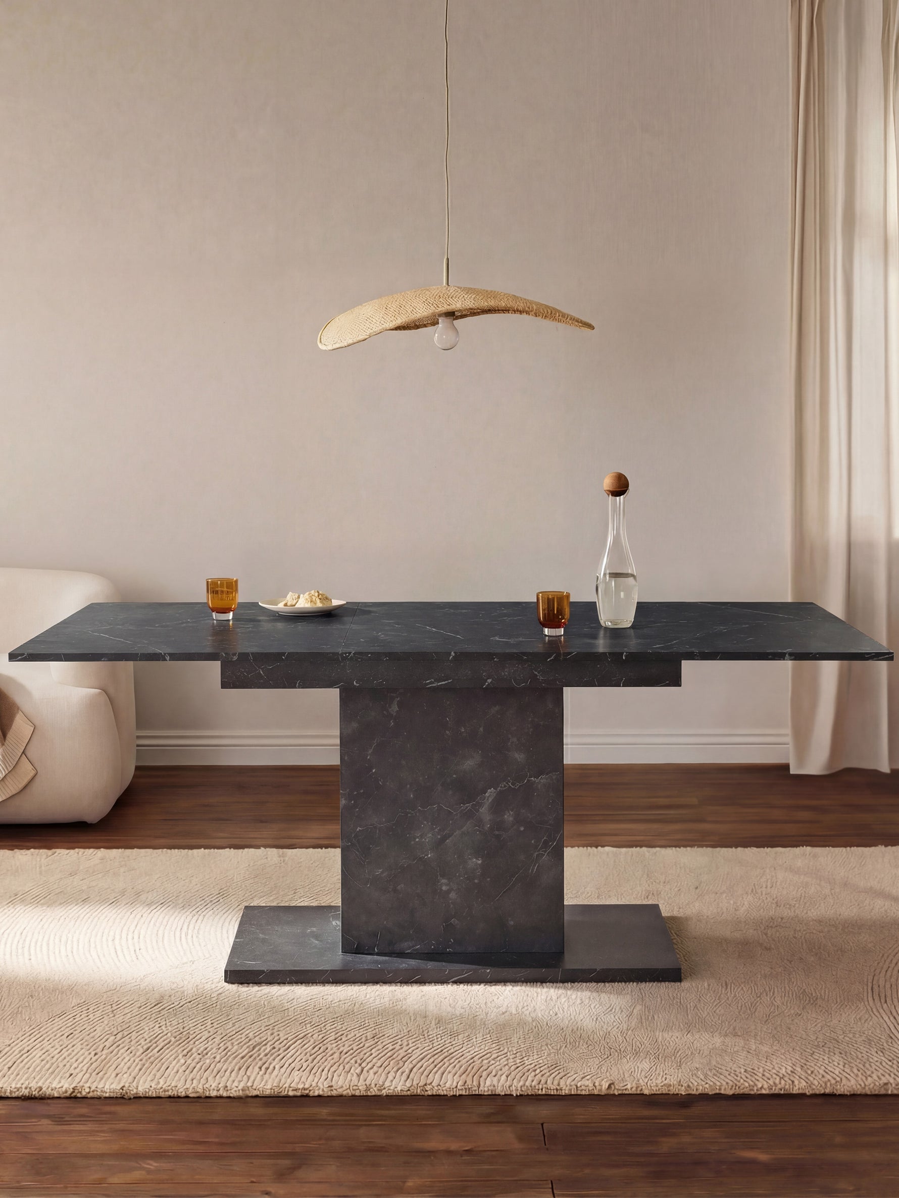 Esstisch MARA – Ausziehbarer Tisch mit & Metallgestell