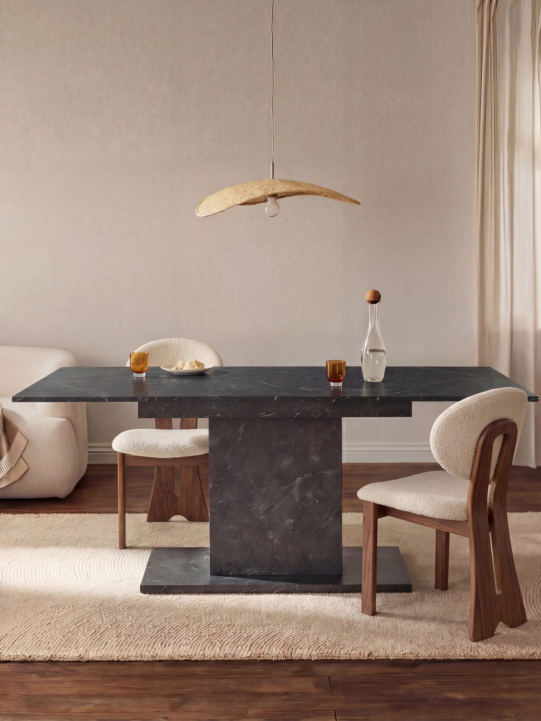 Esstisch MARA – Ausziehbarer Tisch mit & Metallgestell