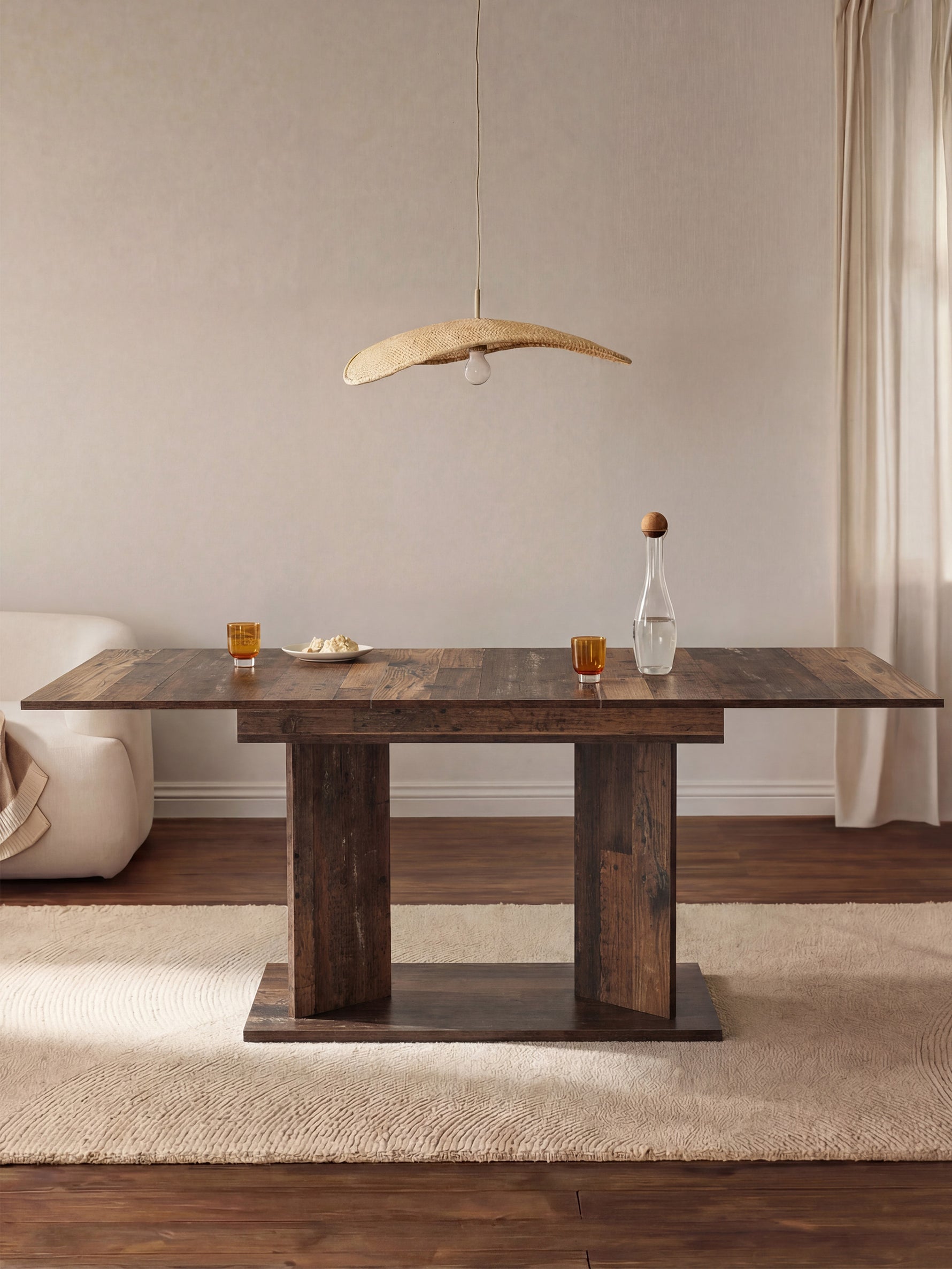 Esstisch MARA – Ausziehbarer Tisch mit & Metallgestell