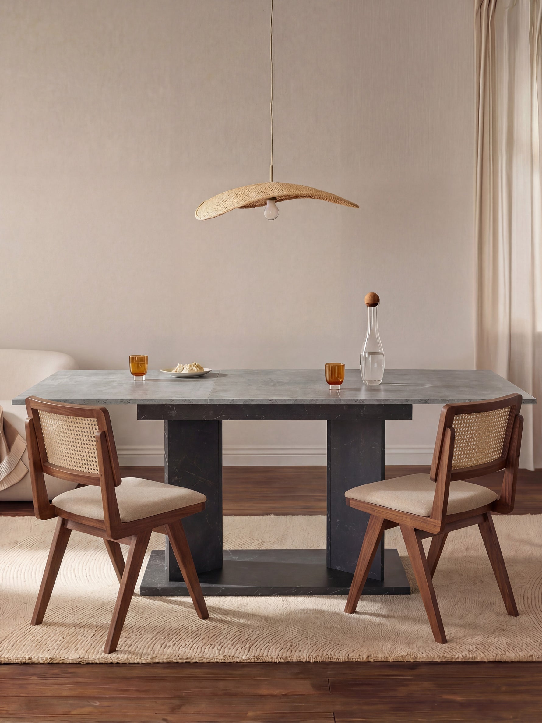 Esstisch MARA – Ausziehbarer Tisch mit & Metallgestell