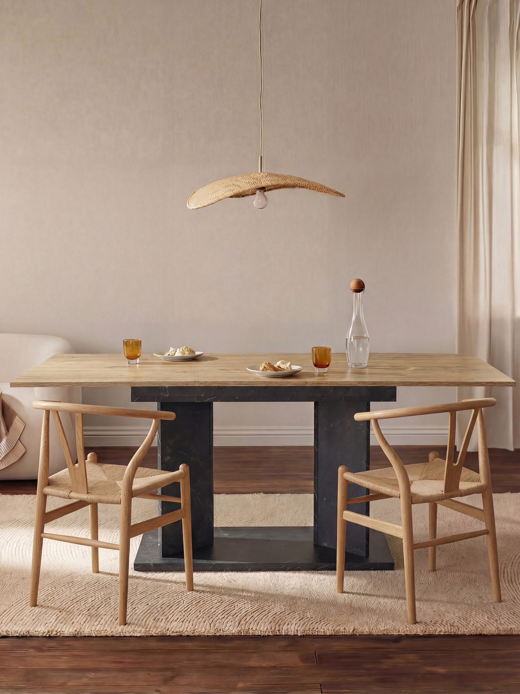 Esstisch MARA – Ausziehbarer Tisch mit & Metallgestell