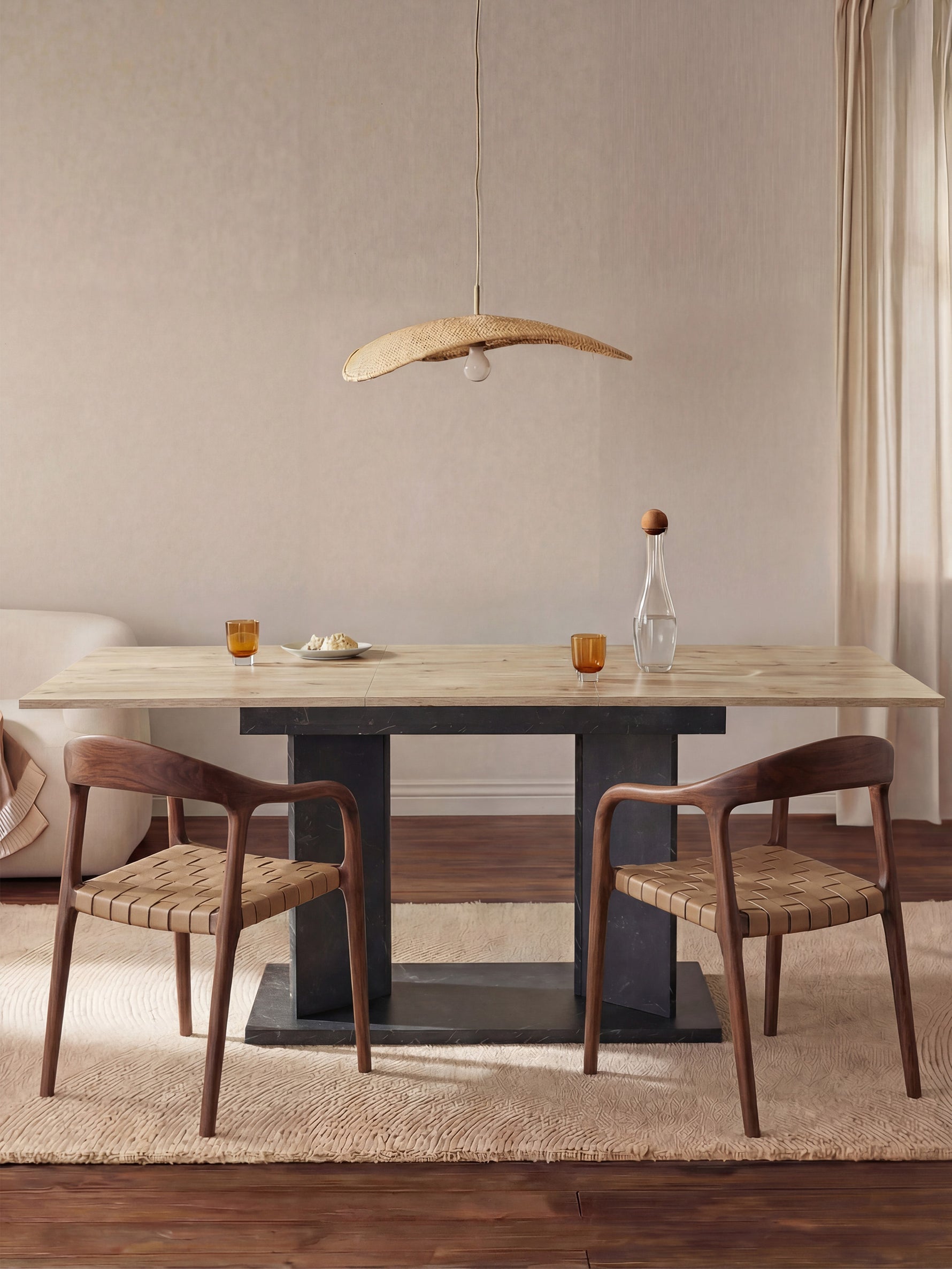 Esstisch MARA – Ausziehbarer Tisch mit & Metallgestell