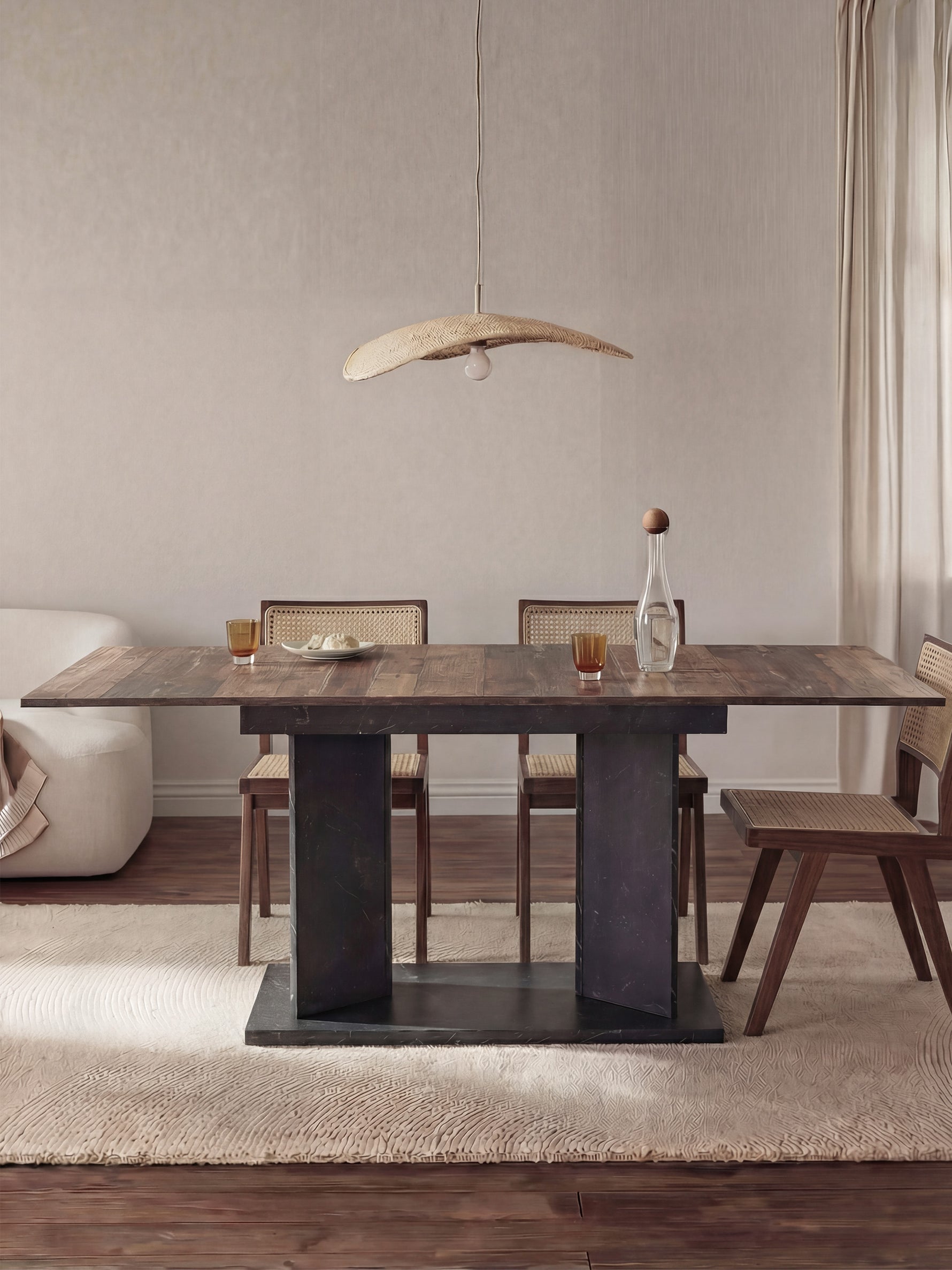 Esstisch MARA – Ausziehbarer Tisch mit & Metallgestell