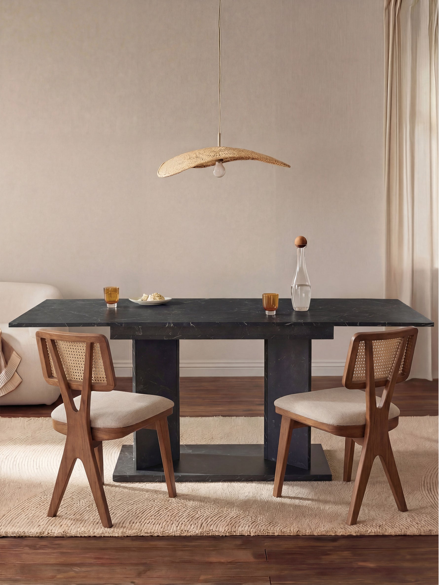 Esstisch MARA – Ausziehbarer Tisch mit & Metallgestell