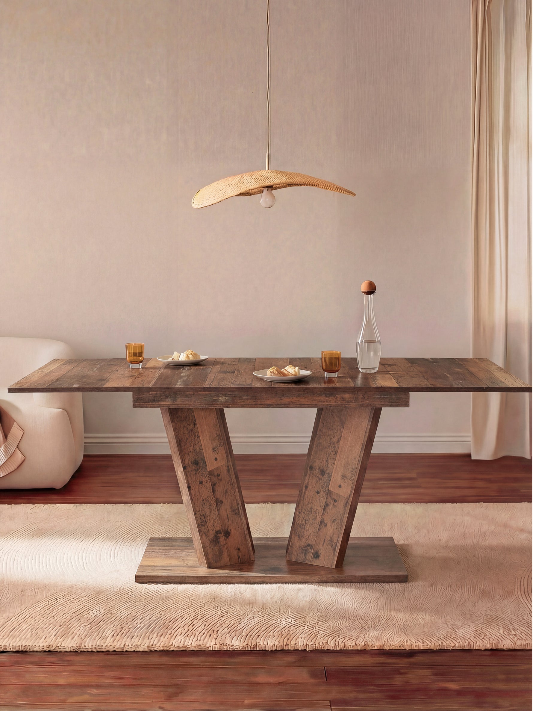 Esstisch MARA – Ausziehbarer Tisch mit & Metallgestell