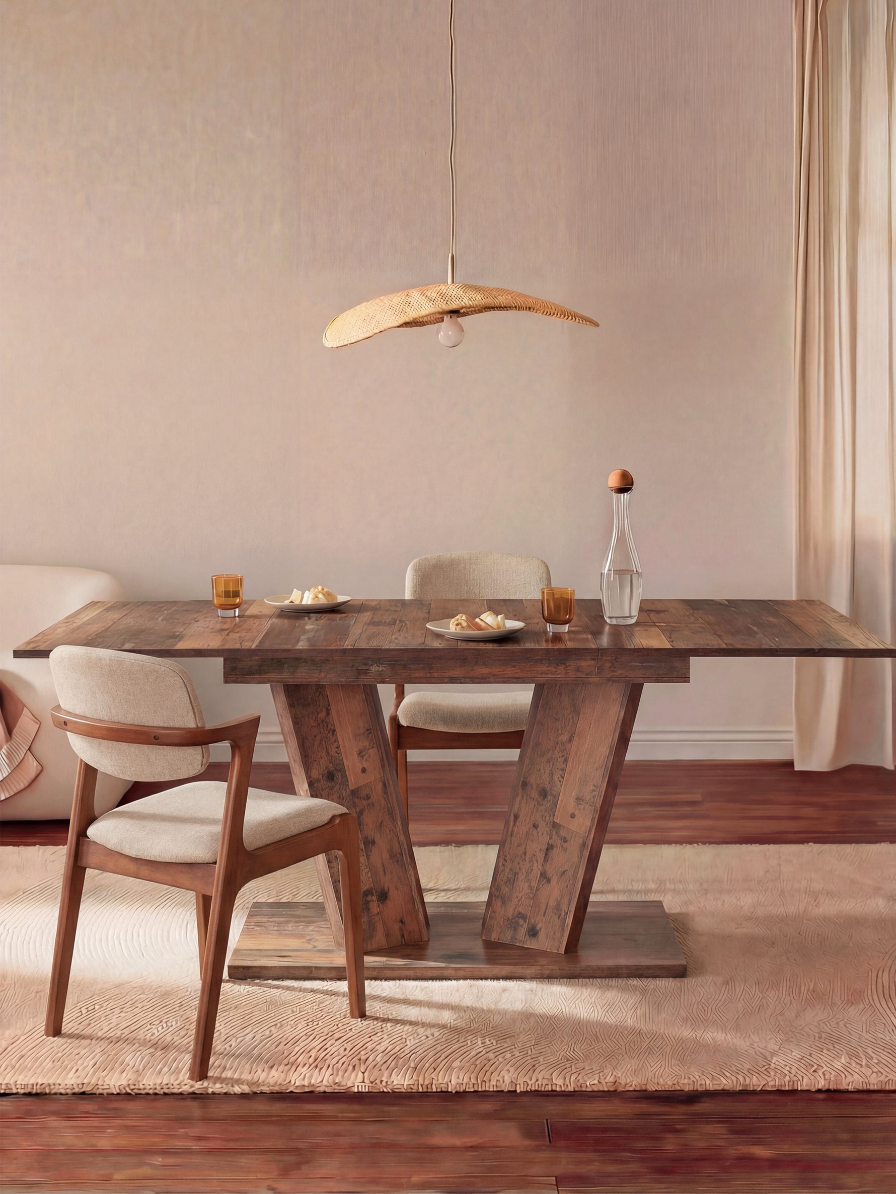 Esstisch MARA – Ausziehbarer Tisch mit & Metallgestell