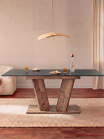 Esstisch MARA – Ausziehbarer Tisch mit & Metallgestell