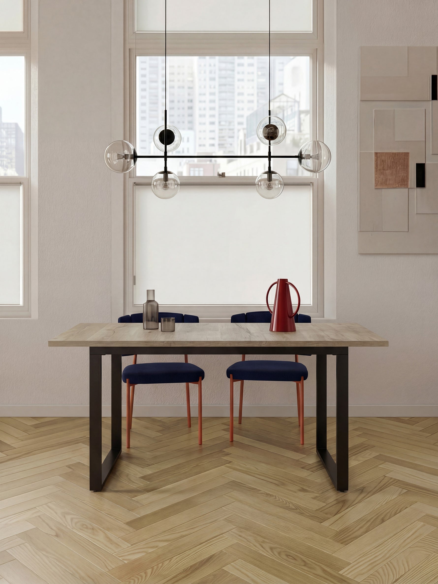 Ausziehtisch LARS - Stabiles Metallgestell 120-160cm für 4-6 Personen