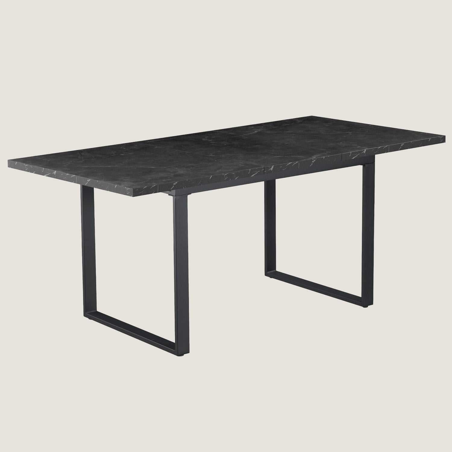B-Ware Ausziehtisch ANNA, Marmor-Schwarz
