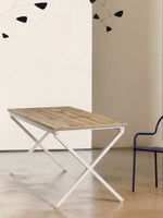 Esstisch SAMUEL - kleiner Küchentisch / Konsolentisch mit stabilem Metallgestell