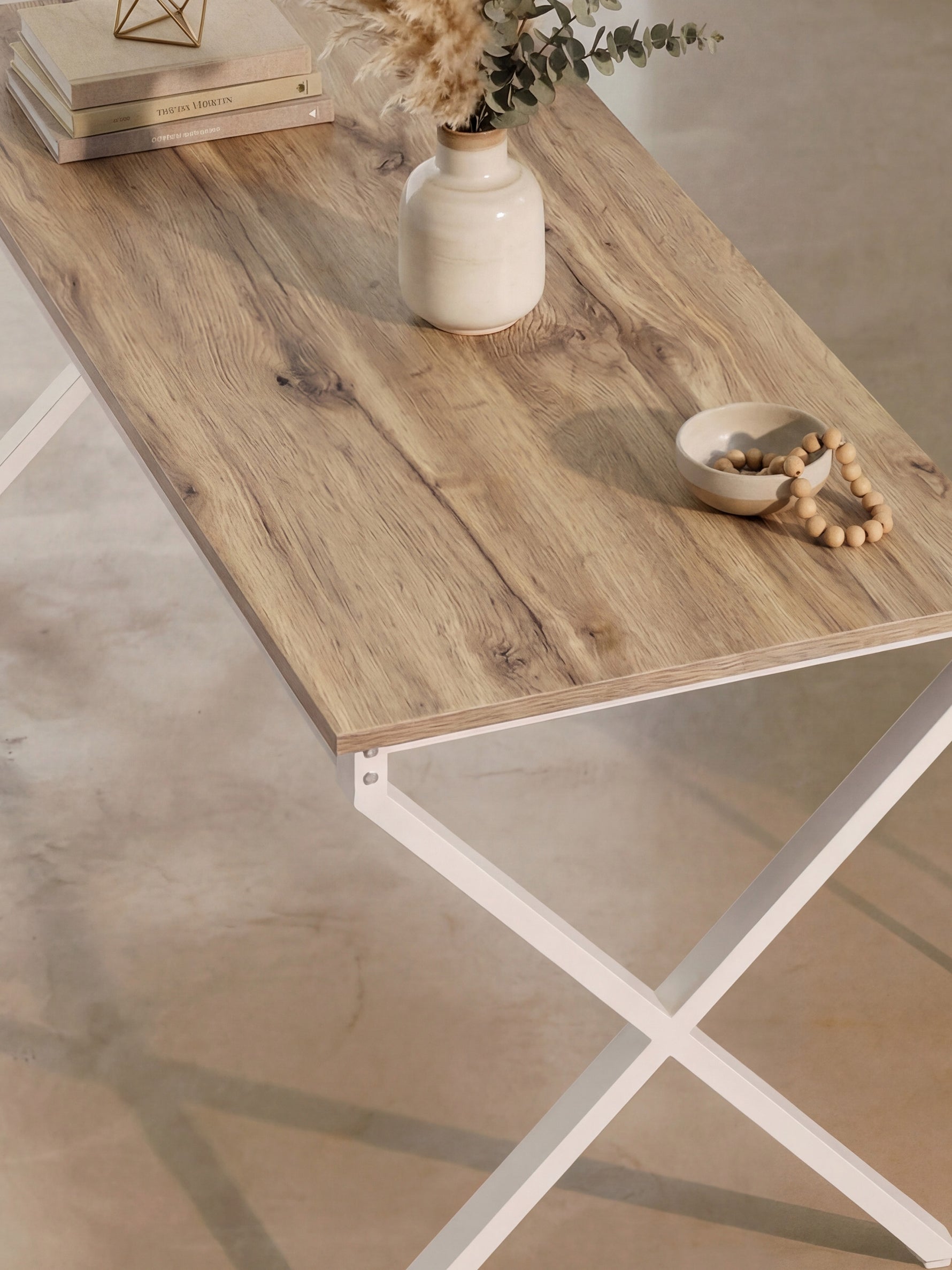 Esstisch SAMUEL - kleiner Küchentisch / Konsolentisch mit stabilem Metallgestell