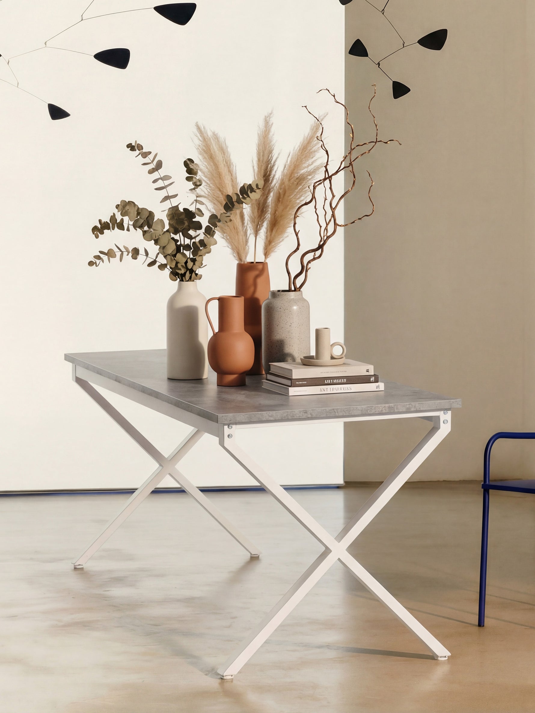 Esstisch SAMUEL - kleiner Küchentisch / Konsolentisch mit stabilem Metallgestell