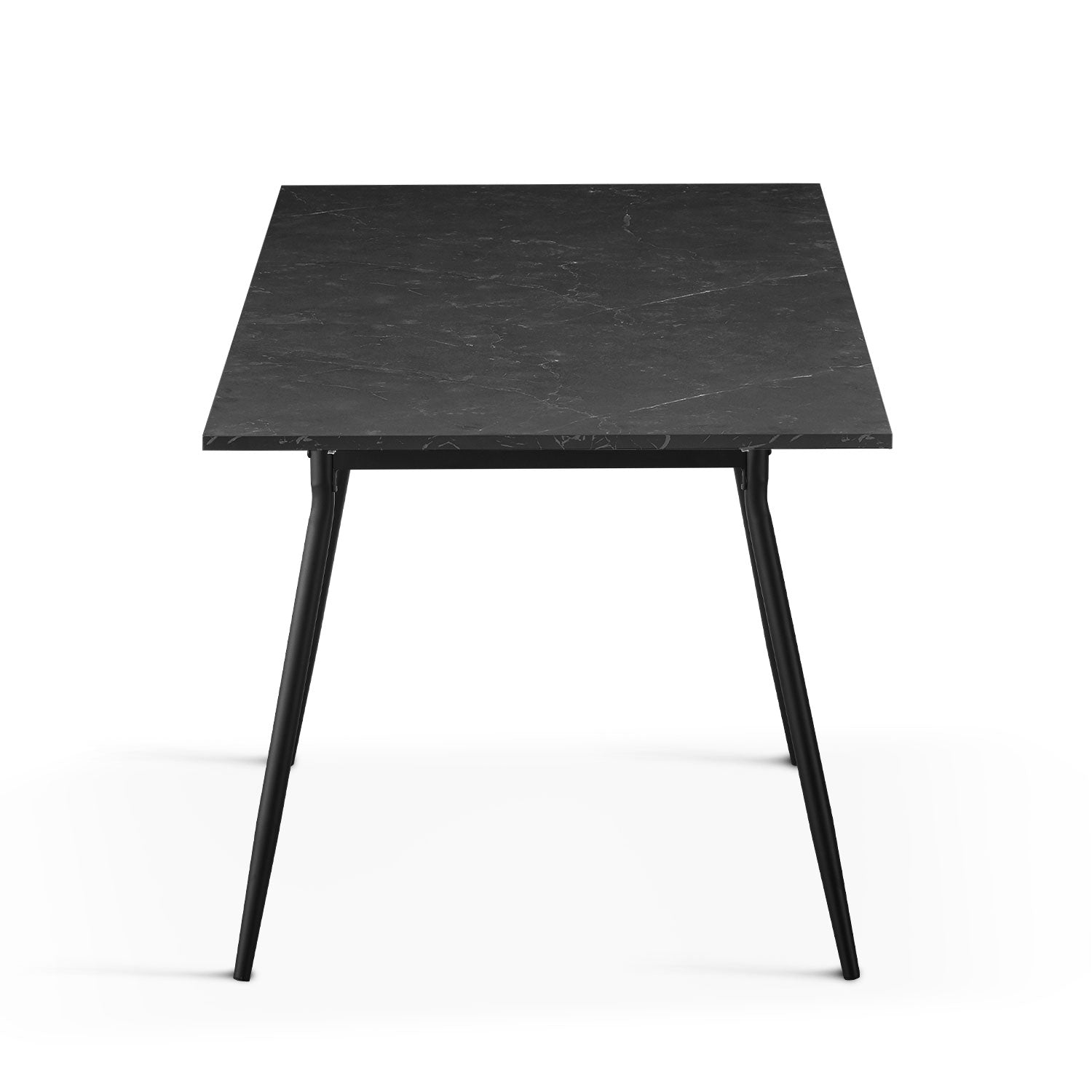 B-Ware Esstisch LIO, 120-160cm Marmor-Schwarz