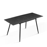 B-Ware Esstisch LIO, 120-160cm Marmor-Schwarz