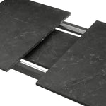 B-Ware Esstisch LIO, 120-160cm Marmor-Schwarz