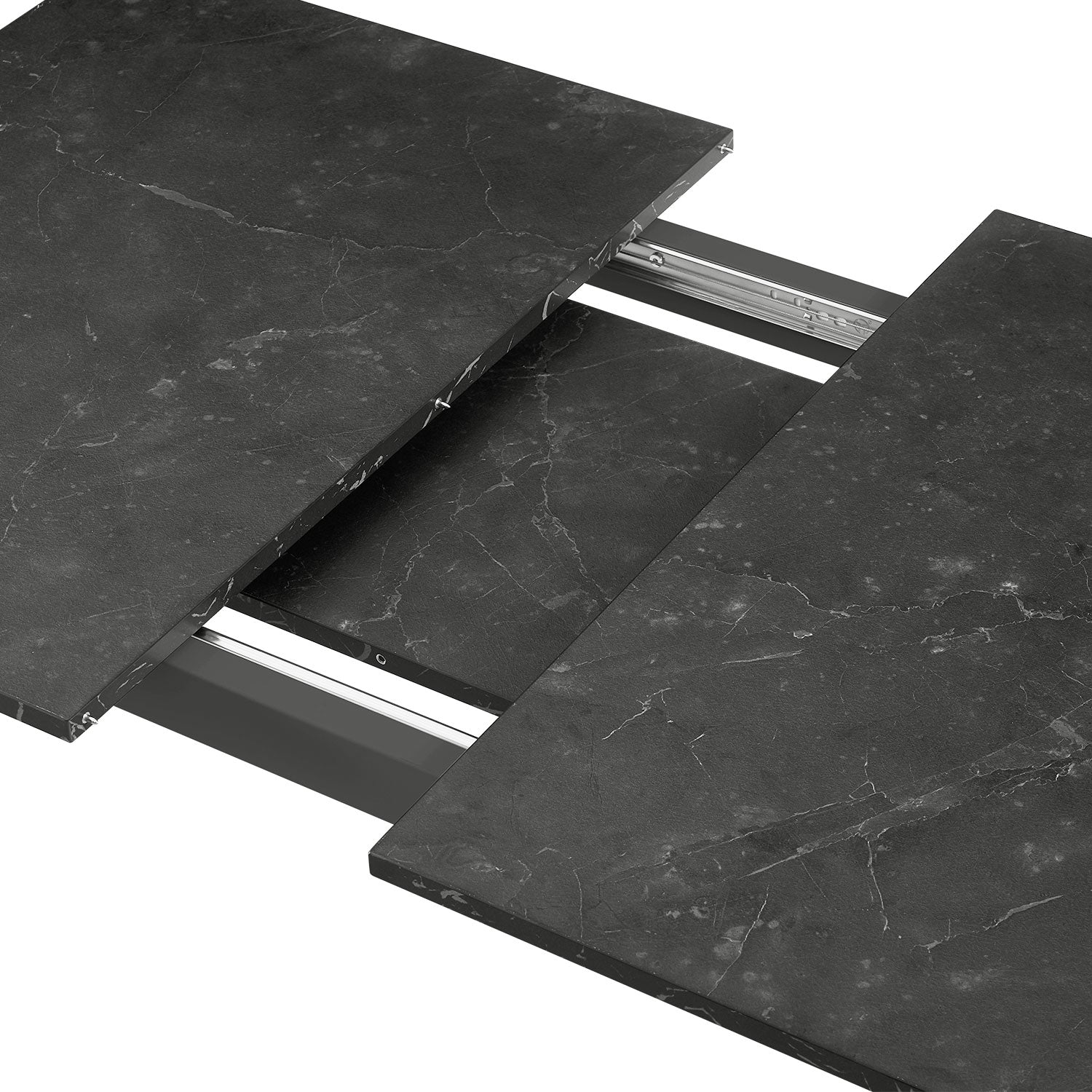 B-Ware Esstisch LIO, 120-160cm Marmor-Schwarz