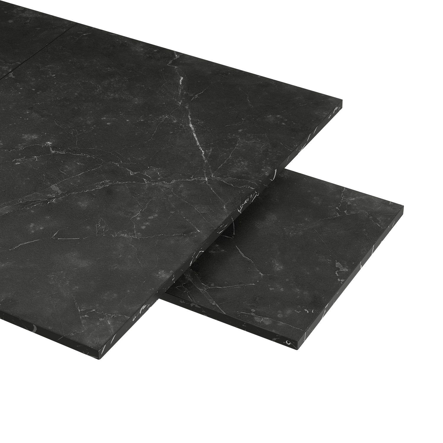 B-Ware Esstisch LIO, 120-160cm Marmor-Schwarz