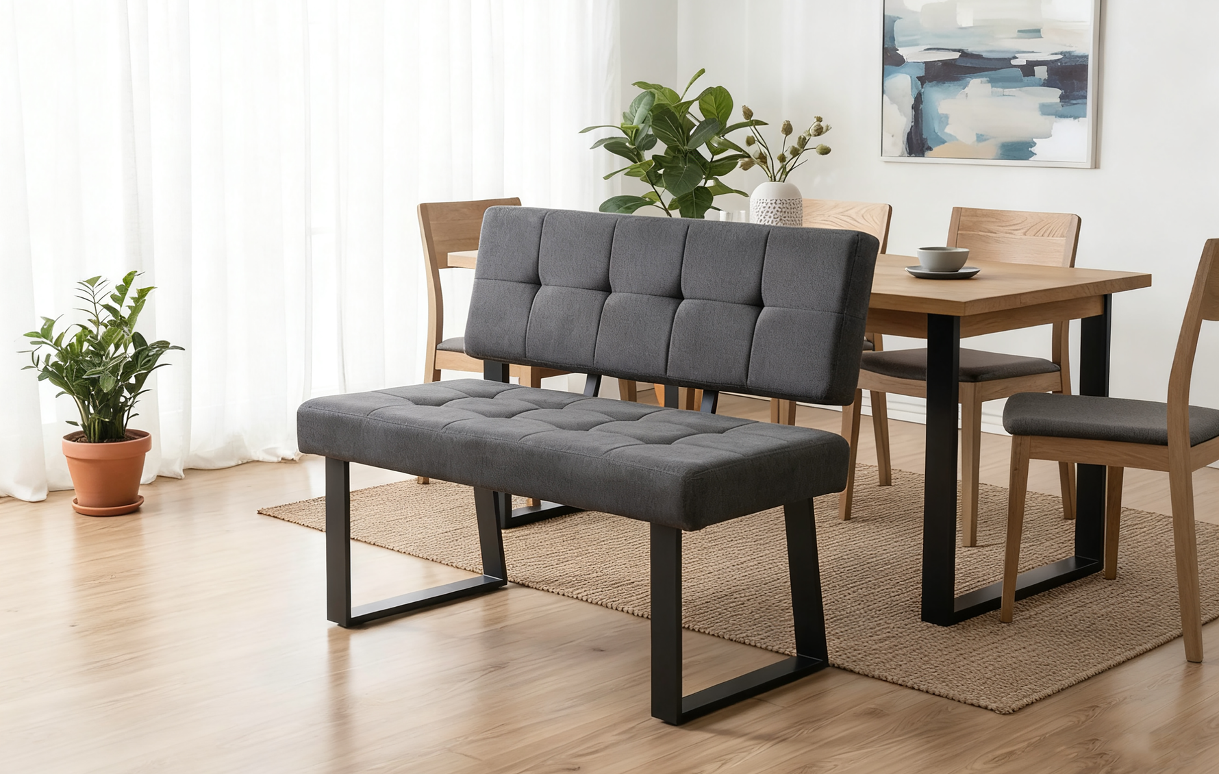 B-Ware Sitzbank SIGFRID, Anthrazit, 100cm