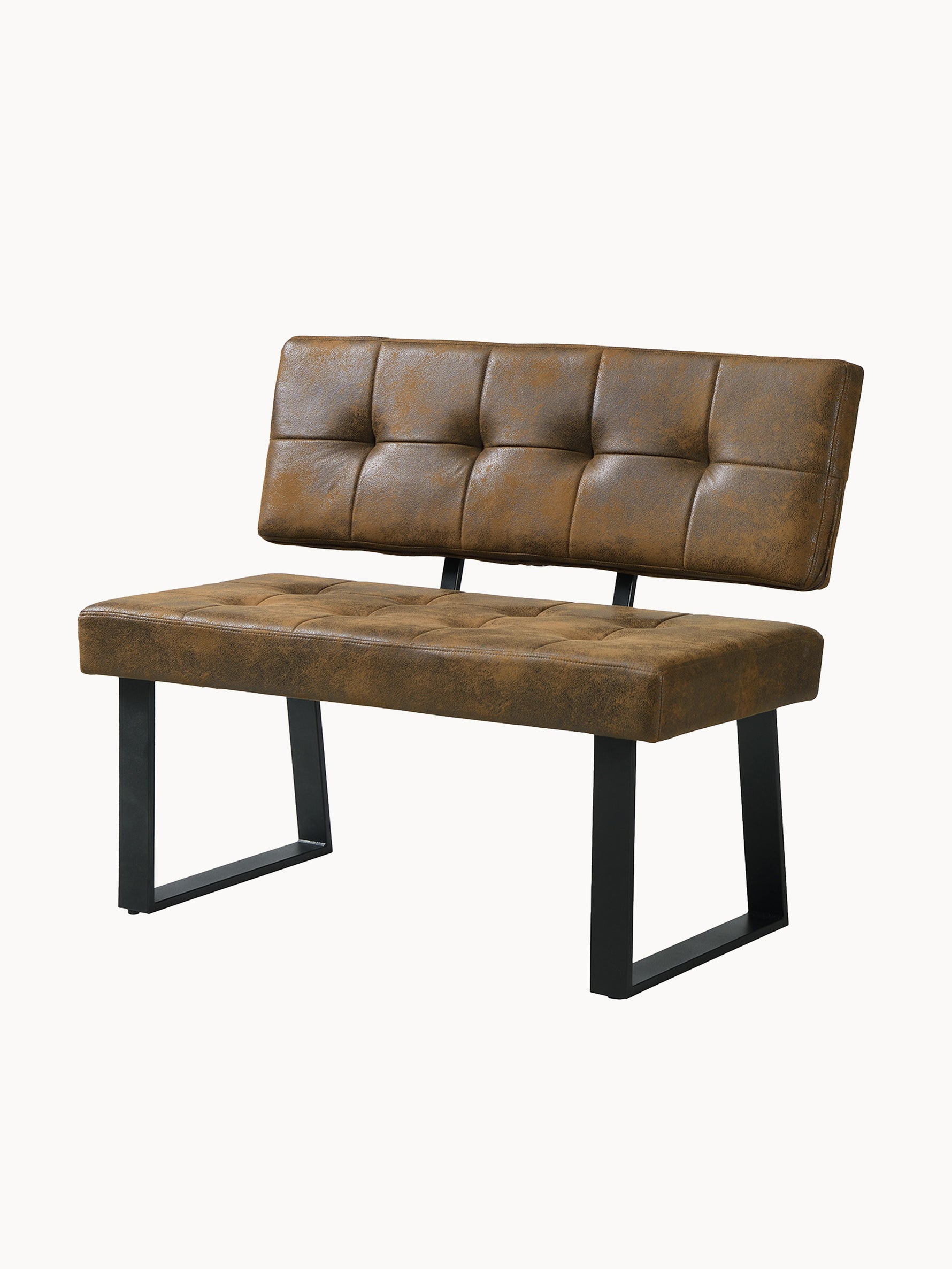 Sitzbank SIGFRID – Esszimmerbank mit Rückenlehne & Metallgestell