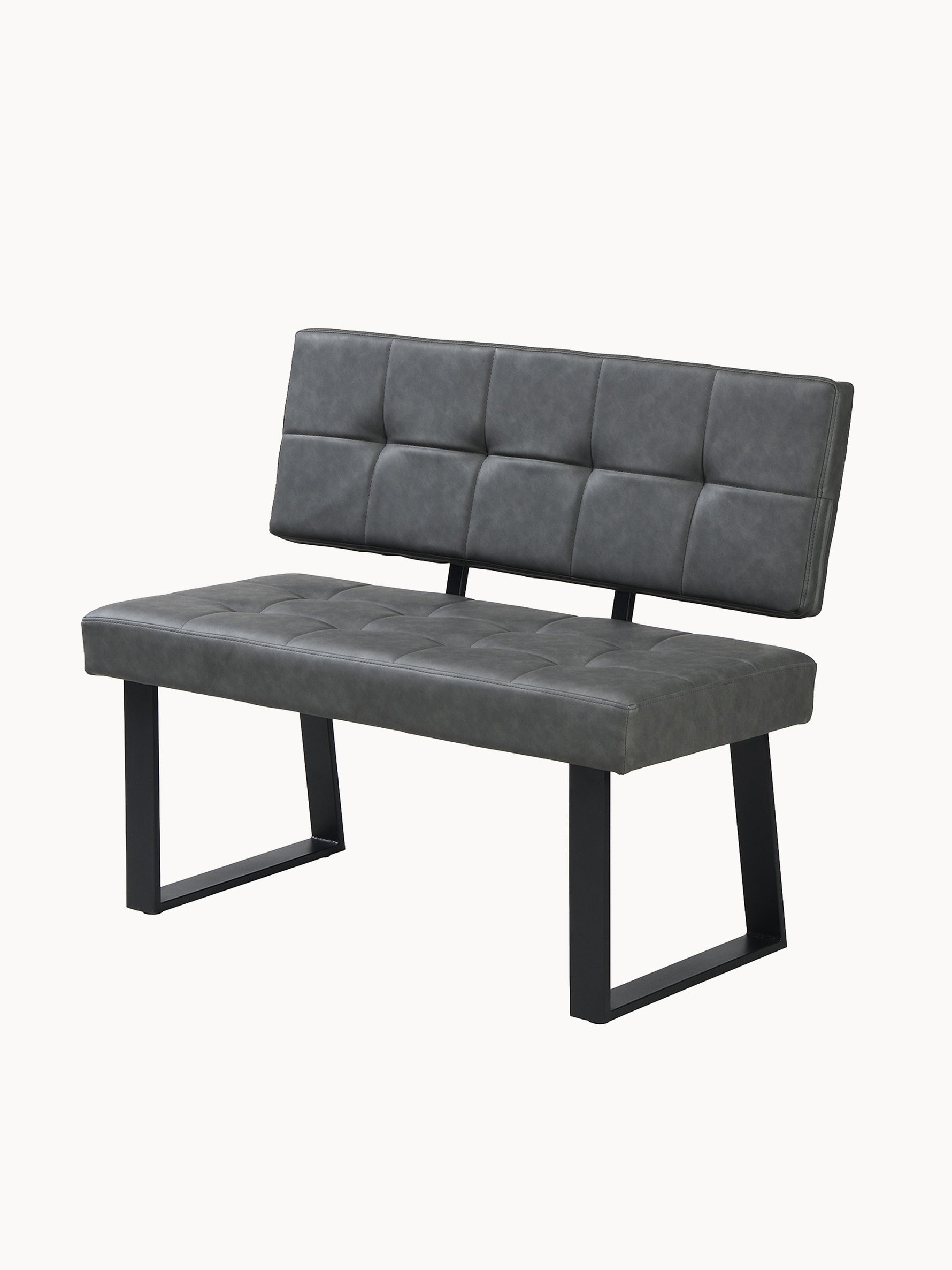 Sitzbank SIGFRID – Esszimmerbank mit Rückenlehne & Metallgestell