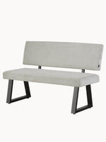Sitzbank SIGFRID – Esszimmerbank mit Rückenlehne & Metallgestell