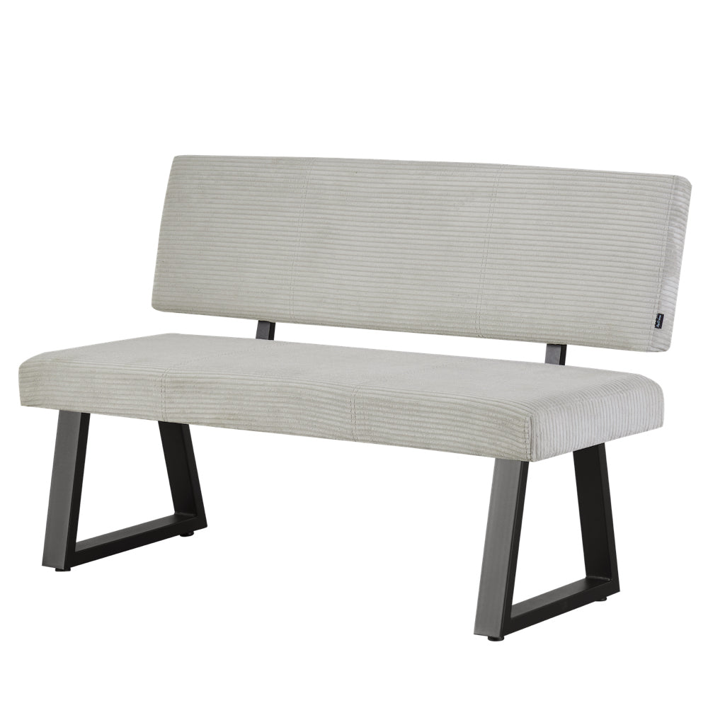 Sitzbank SIGFRID – Esszimmerbank mit Rückenlehne & Metallgestell