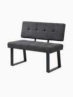 Sitzbank SIGFRID – Esszimmerbank mit Rückenlehne & Metallgestell