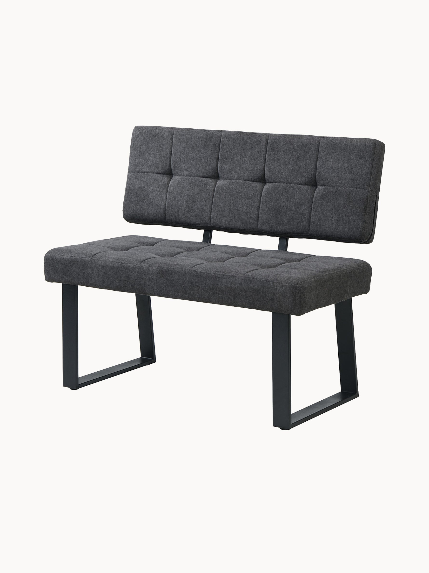 Sitzbank SIGFRID – Esszimmerbank mit Rückenlehne & Metallgestell