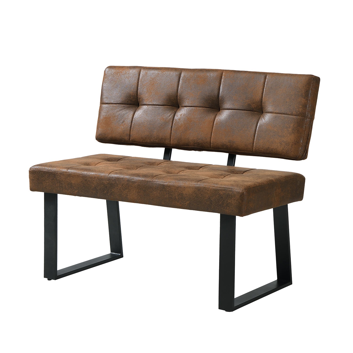 Sitzbank SIGFRID – Esszimmerbank mit Rückenlehne & Metallgestell