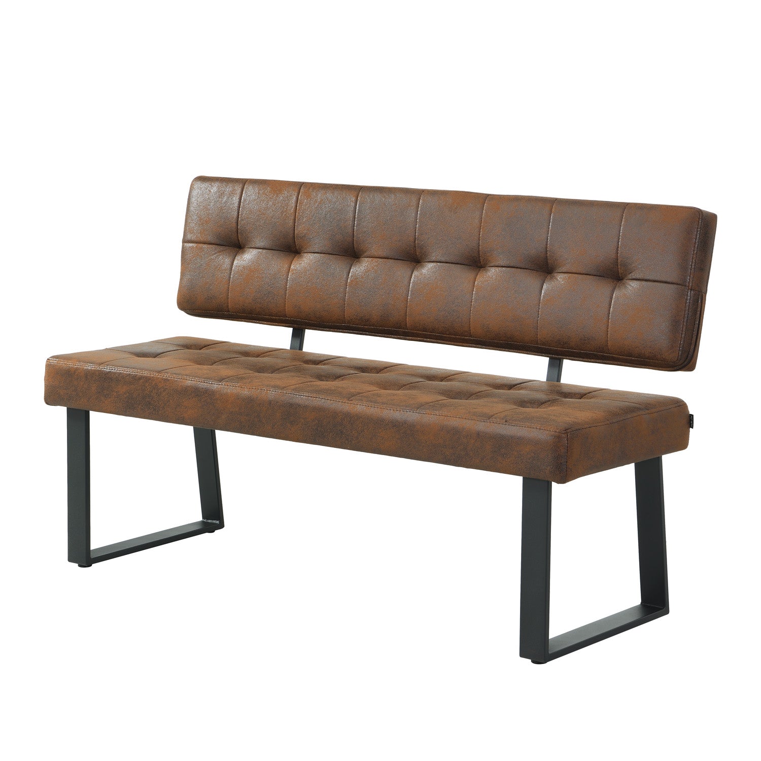 Sitzbank SIGFRID – Esszimmerbank mit Rückenlehne & Metallgestell