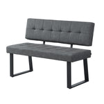 B-Ware Sitzbank SIGFRID, Kunstleder Schwarz, 120cm