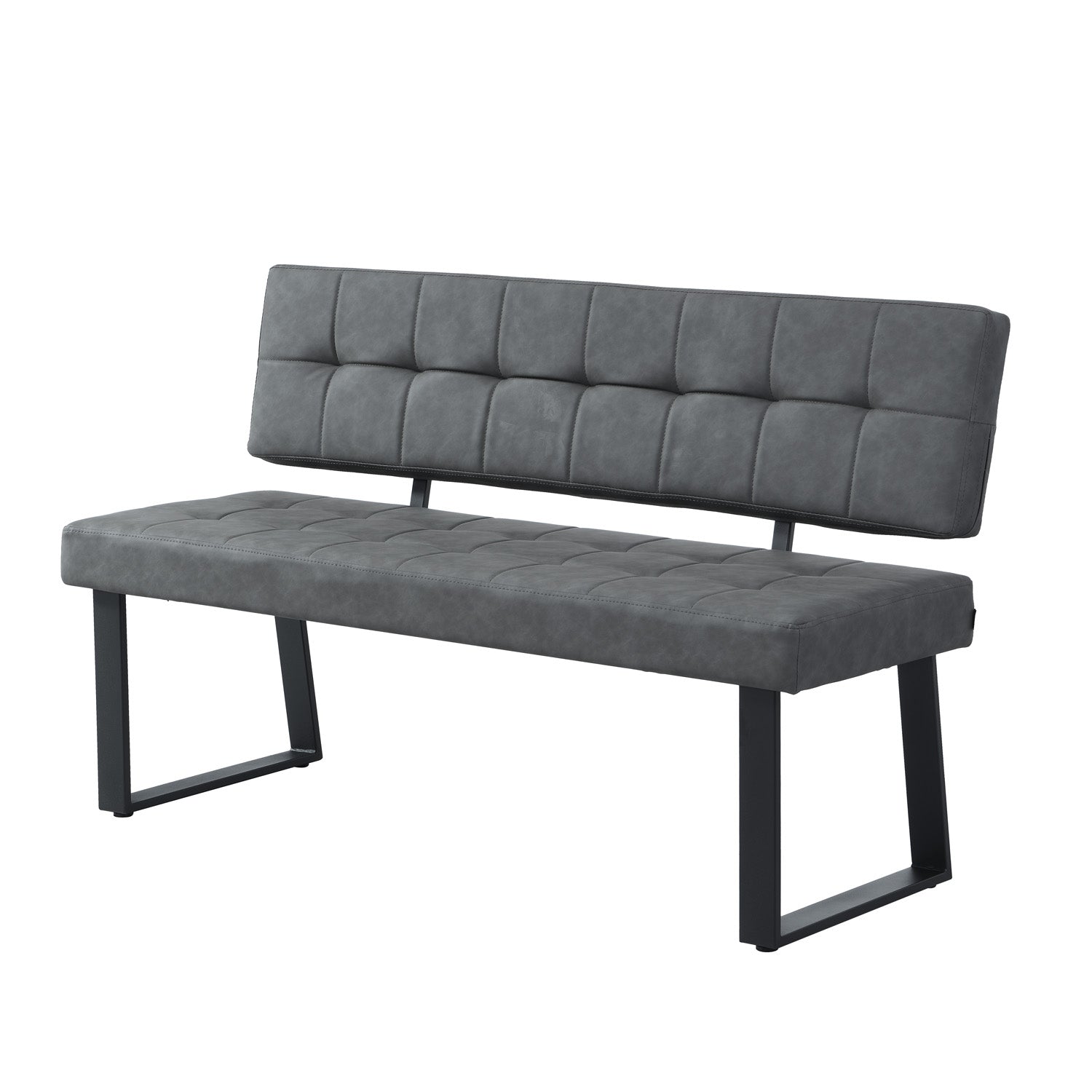 B-Ware Sitzbank SIGFRID, Kunstleder Schwarz, 140cm | praktisch & modern | B&D home