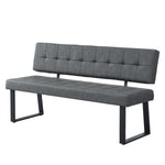 B-Ware Sitzbank SIGFRID, Kunstleder Schwarz, 160cm