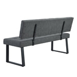 B-Ware Sitzbank SIGFRID, Kunstleder Schwarz, 160cm