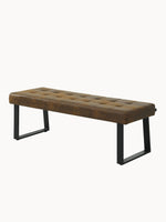 Sitzbank SIGFRID – Esszimmerbank mit Rückenlehne & Metallgestell