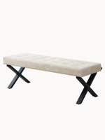 Sitzbank SIGFRID – Esszimmerbank mit Rückenlehne & Metallgestell