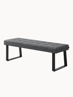 Sitzbank SIGFRID – Esszimmerbank mit Rückenlehne & Metallgestell