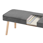 Sitzbank PAUL – Polsterbank mit Rückenlehne & Holzbeinen | B&D home