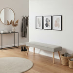 Sitzbank PAUL – Polsterbank mit Rückenlehne & Holzbeinen | B&D home