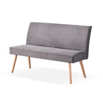 Sitzbank PAUL – Polsterbank mit Rückenlehne & Holzbeinen | B&D home