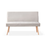 Sitzbank PAUL – Polsterbank mit Rückenlehne & Holzbeinen | B&D home