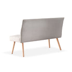 Sitzbank PAUL – Polsterbank mit Rückenlehne & Holzbeinen | B&D home