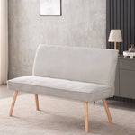 Sitzbank PAUL – Polsterbank mit Rückenlehne & Holzbeinen | B&D home