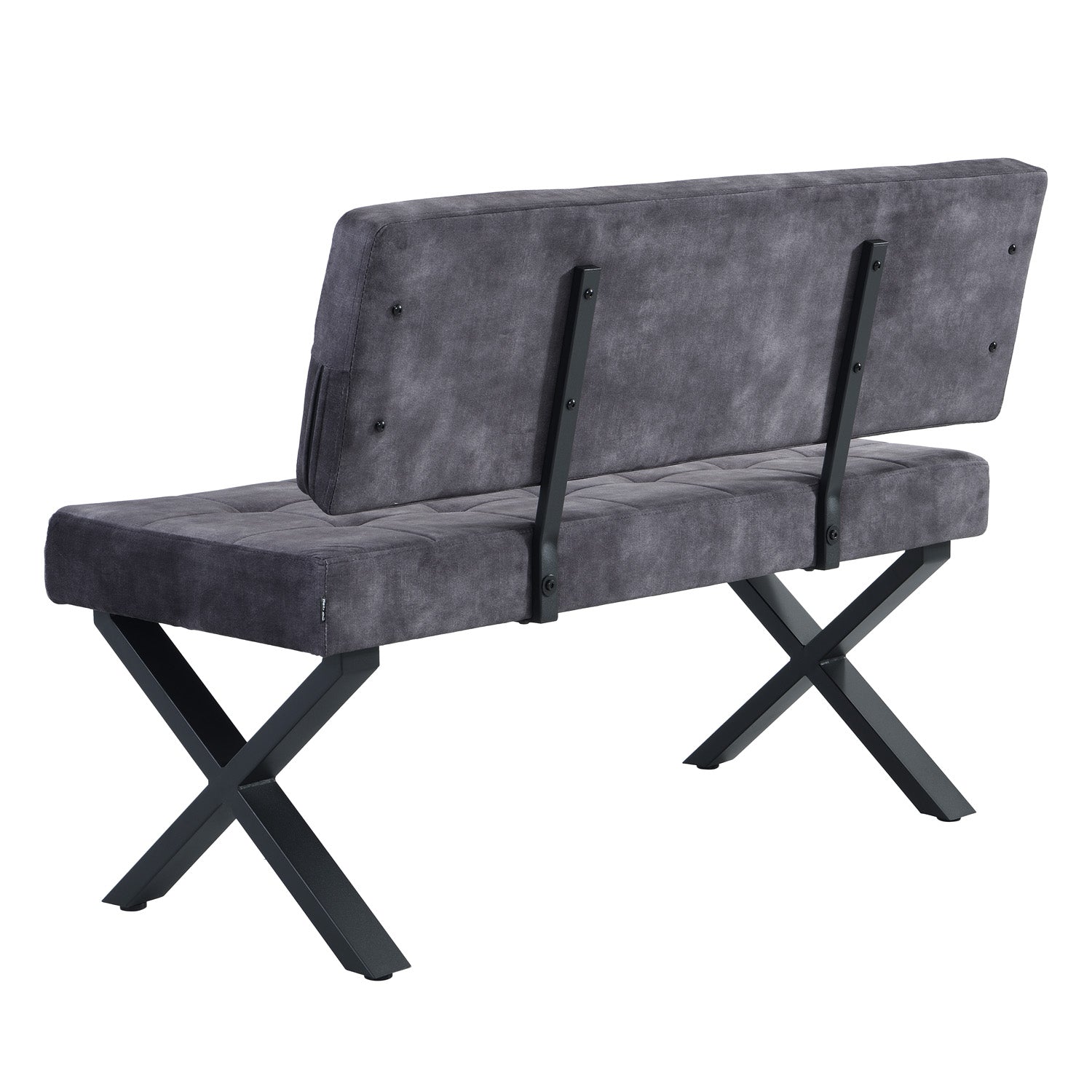 Sitzbank KAREN – Esszimmerbank mit Rückenlehne & Metallgestell