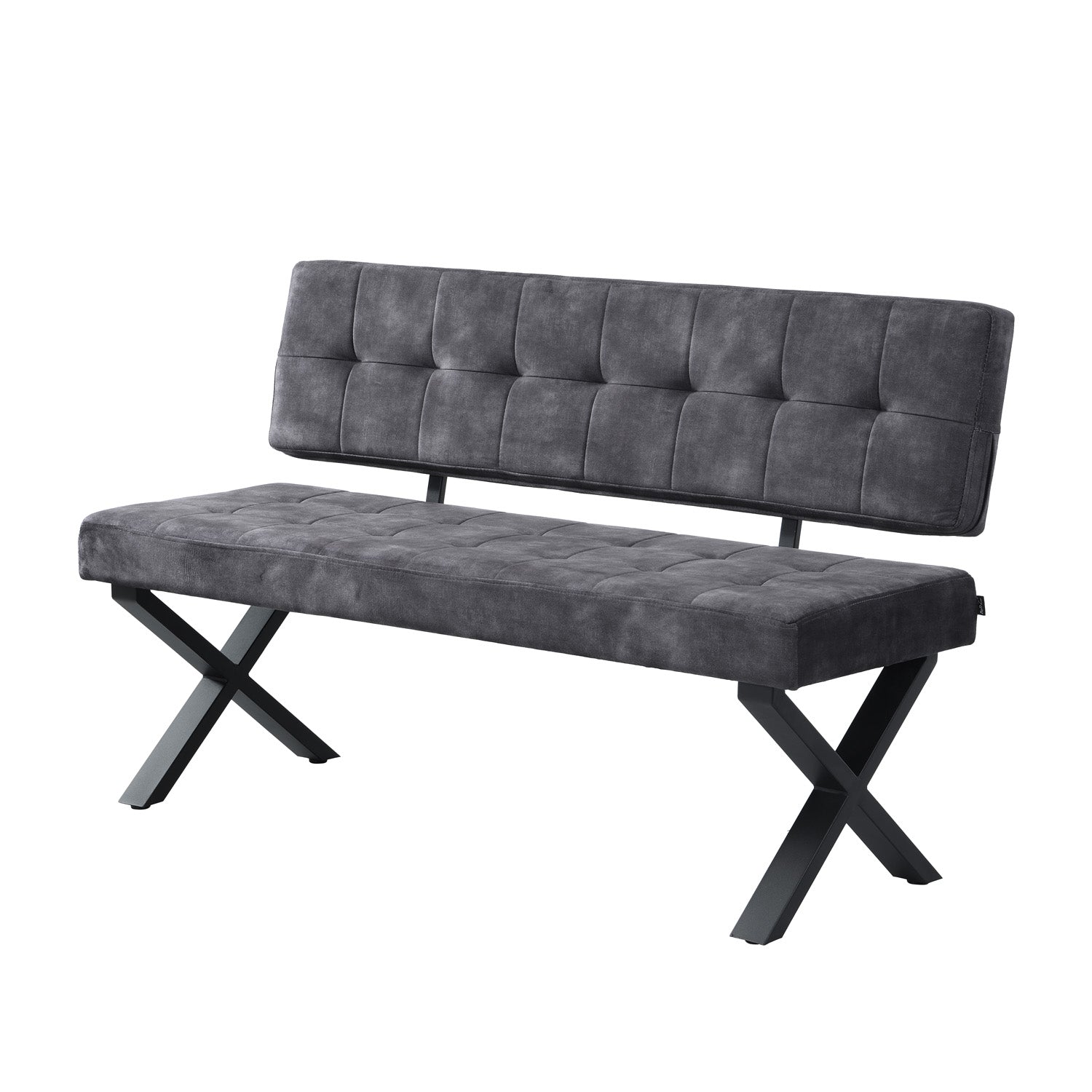 Sitzbank KAREN – Esszimmerbank mit Rückenlehne & Metallgestell