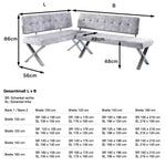 B-Ware Sitzbank KAREN, Grau, 120cm